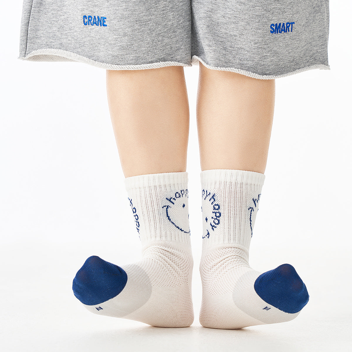 (DJT-8601)5 Pairs of Boys’ Sporty Mesh Socks – Breathable Cotton Crew for Kids