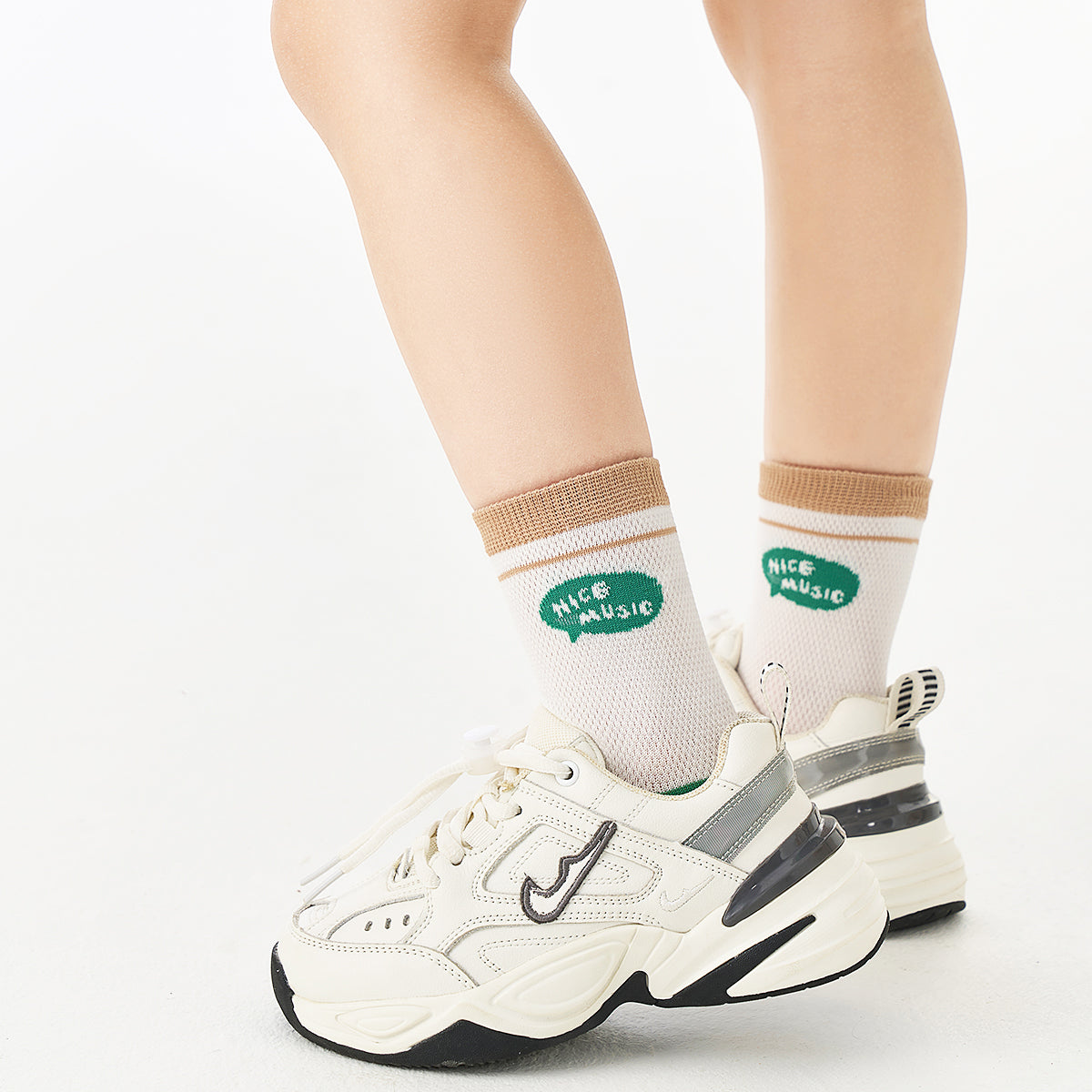 (ZJD-2506) 5 Pairs of Kids' Mesh Socks – Bear & Music Cartoon Pack